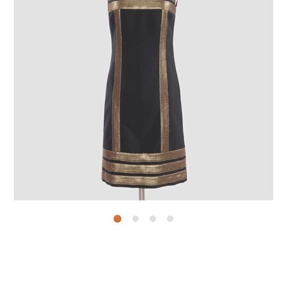 TORY Burch Black & Gold Simca Dress - Picture 11 of 12